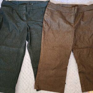 Bundle of two NY & Co Denim Dress Capri Crops size 12